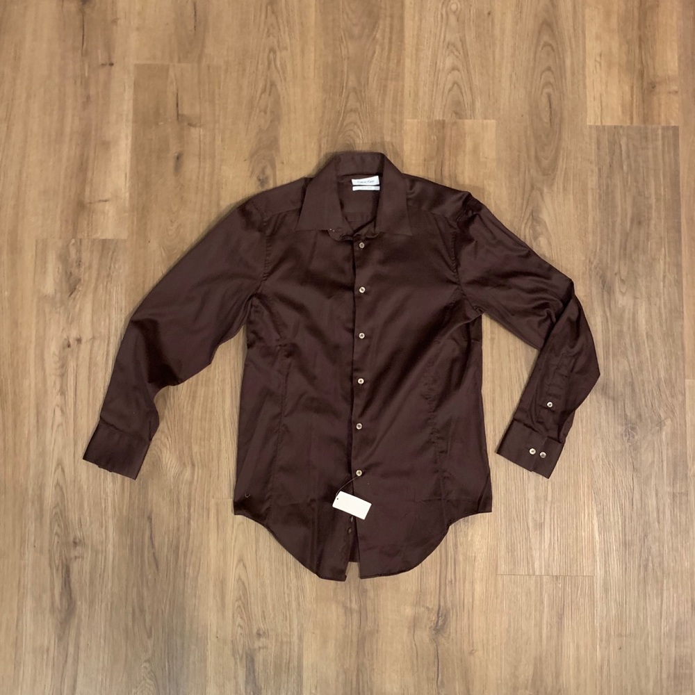 Men’s Calvin Klein Long Sleeve Button Down Dress Shirt